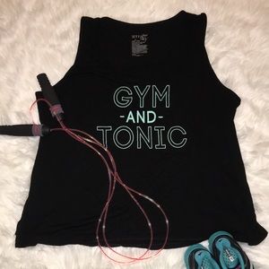 terra & sky Gym & Tonic Black Sleeveless 2X